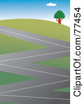 zigzag road clipart