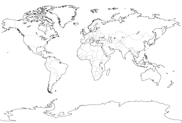 Outline World Map Pdf and ...
