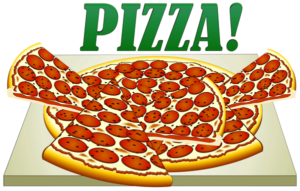 Pizza Clipart Black And White