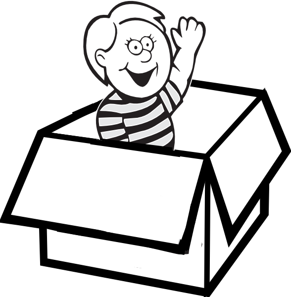 Boy In Box Clip Art at Clker