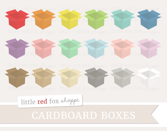 Cardboard Boxes Clipart, Package Clip Art Packaging Supplies