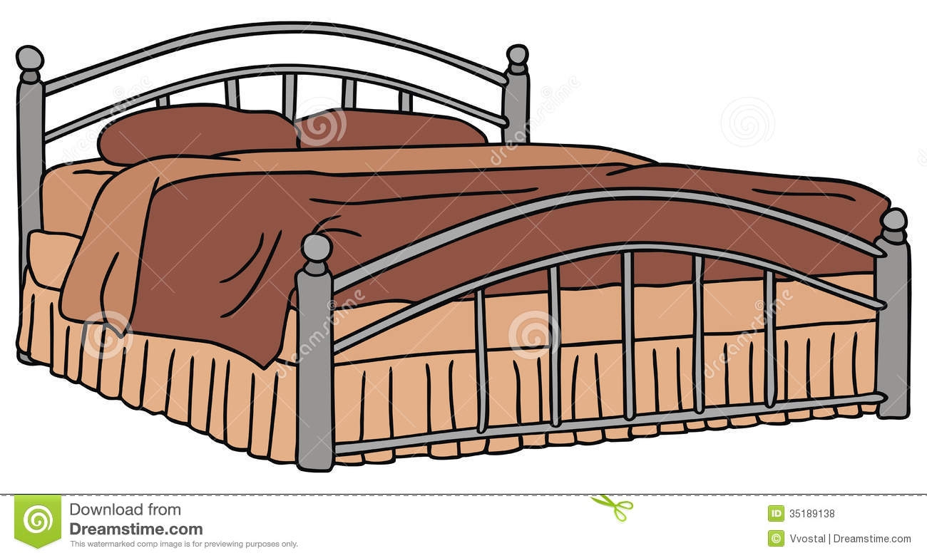Double bed clipart