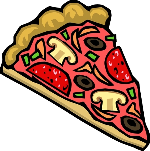 Pizza Clipart Black And White