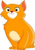 Clip Art of cute ginger cat k3733339