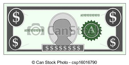 Stock Illustration of Play Money Dollar