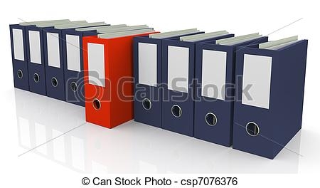 Stock Illustration of 3d file box