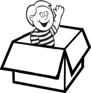 Boy In Box Clip Art at Clker