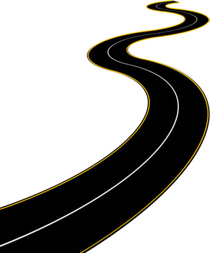 ... winding road design vector