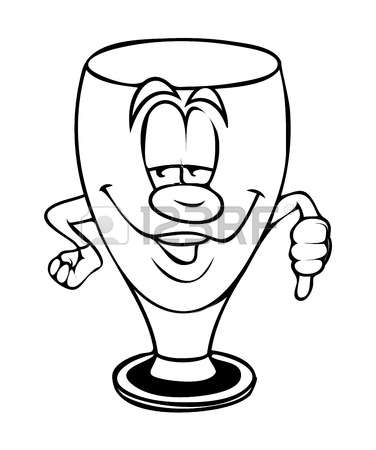 thumb down: Cartoon Wine Glass 