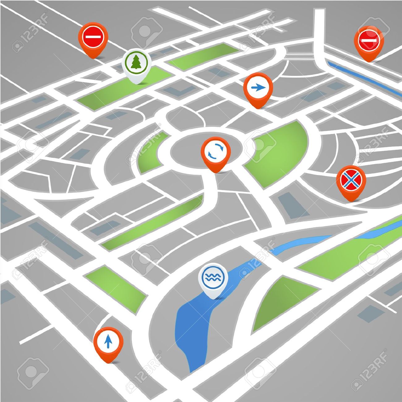 city map , perspective .