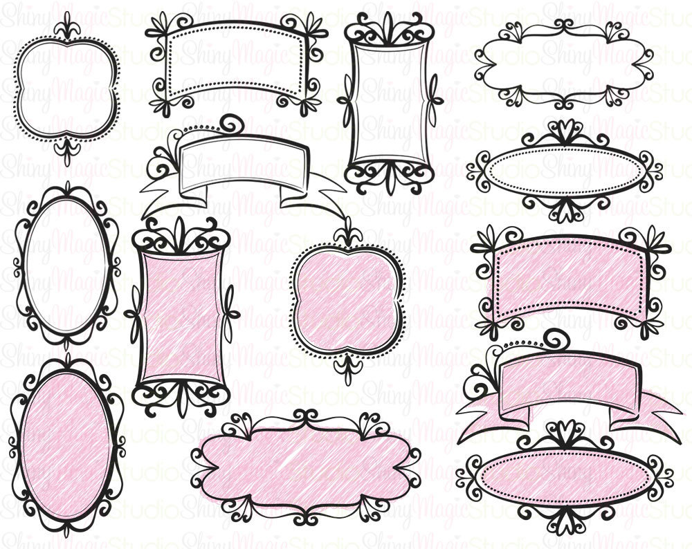 Pink Border Frames Vintage ...