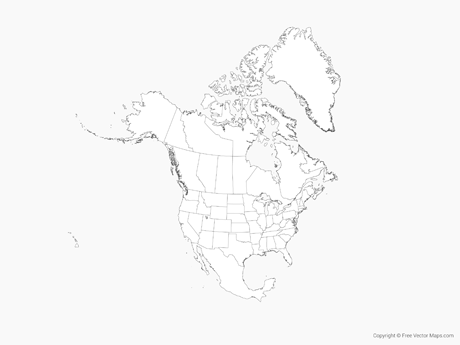 North America Map Outline .