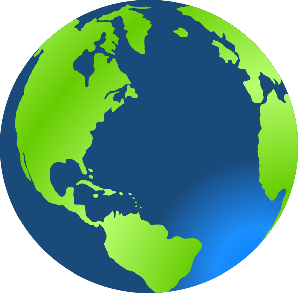 Globe earth clipart black and ...