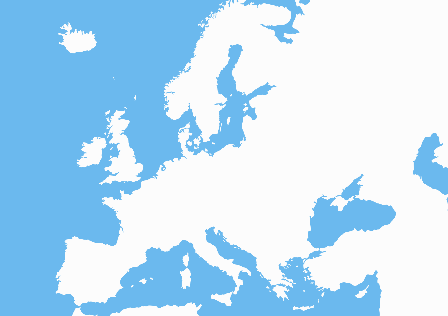Western Europe Map Outline .