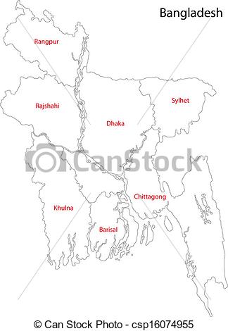 Bangladesh map - csp16074955