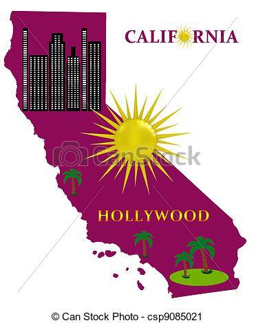 Map of California - csp9085021