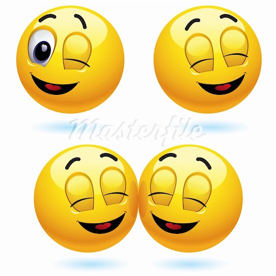 Animated Winking Smiley Face 