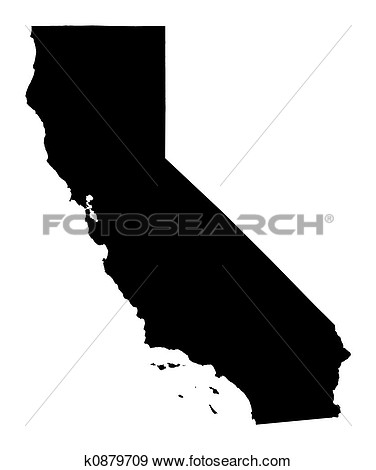 map of California, USA.