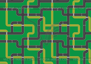 Road Map Background Vector .