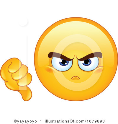 Sad Thumbs Down Clipart