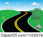 Clipart Curvy Hillside Road .