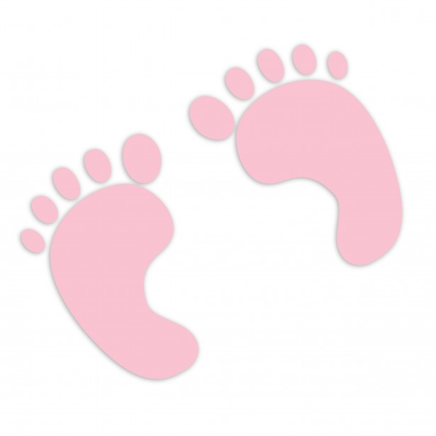 Baby Footprints Pink Clipart ...