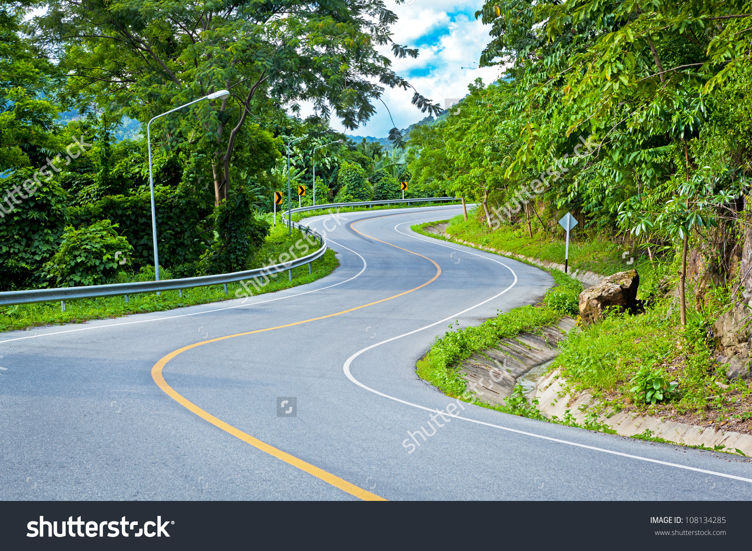 Zigzag road. Save to a ...