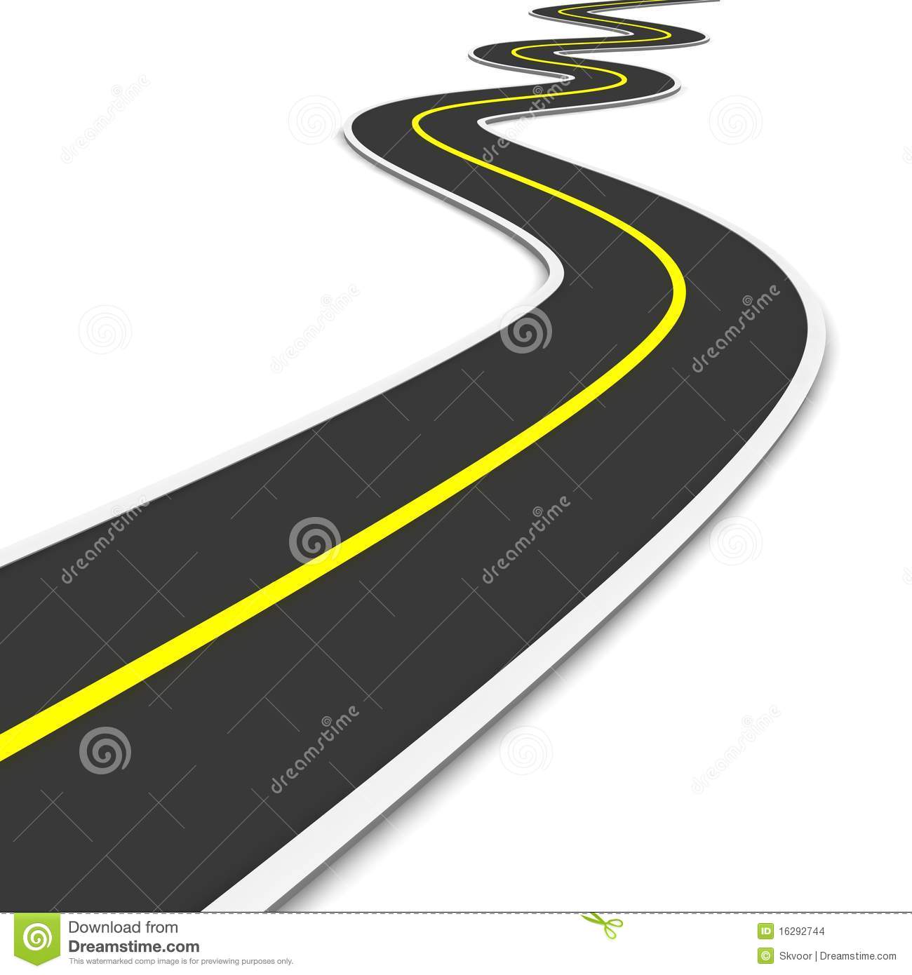 Zig Zag Clip Art. Twisty road
