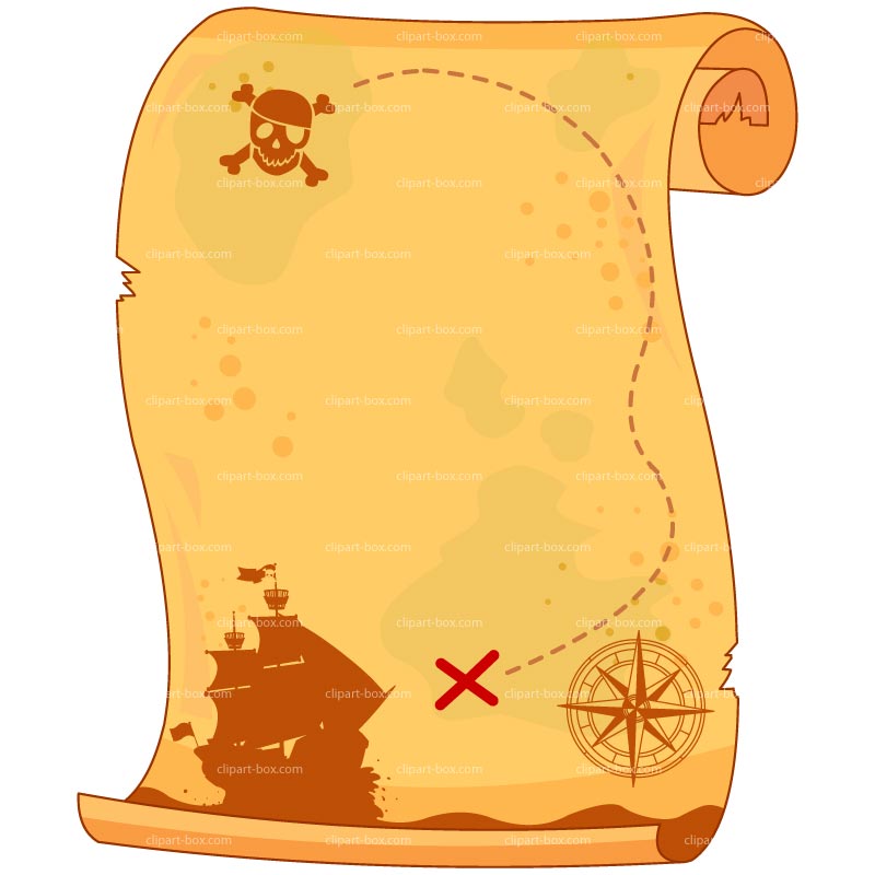 Clipart Pirate Scroll Map .