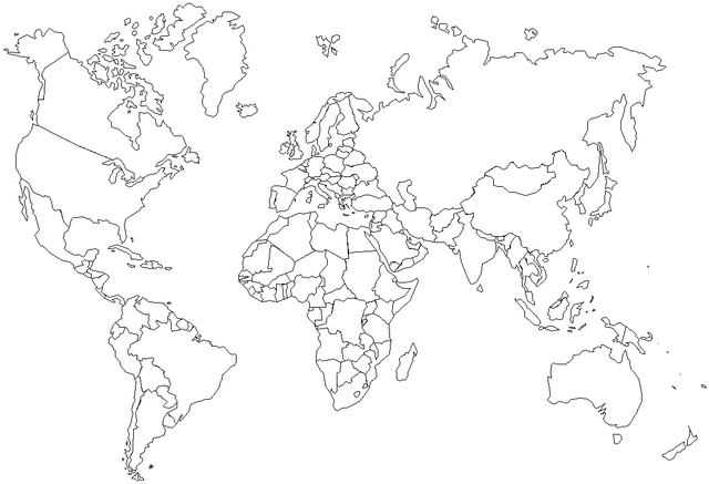 Map Of The World Coloring Page ...