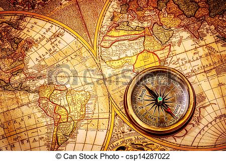 Stock Photo - Vintage compass ...