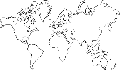 World Map Black And White .