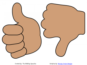  Thumps UP or Thumbs DOWN 