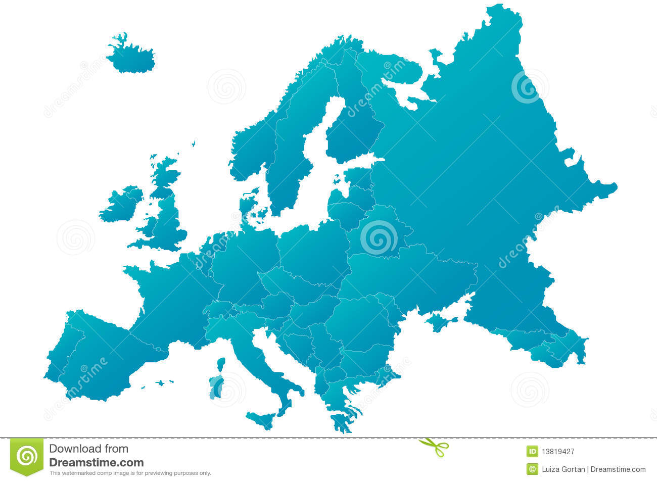 Europe map highly detailed ...