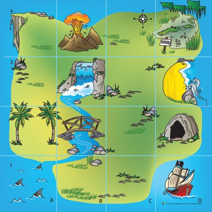 Island Map Clipart