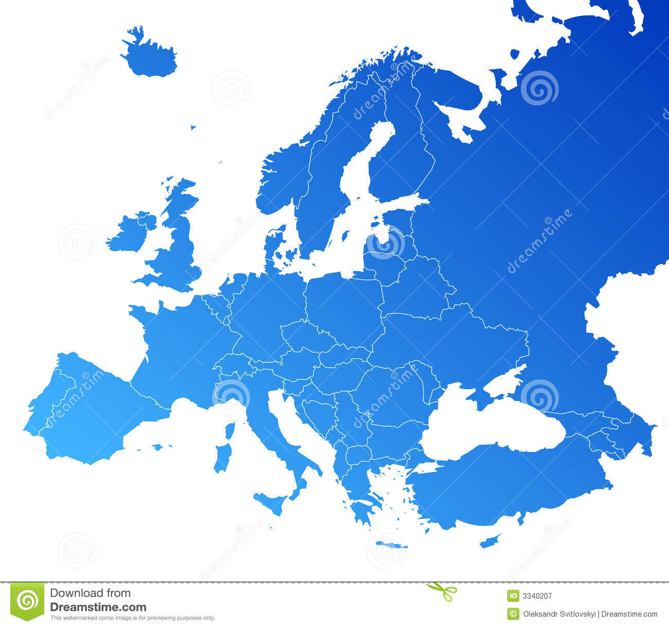 Europe vector map