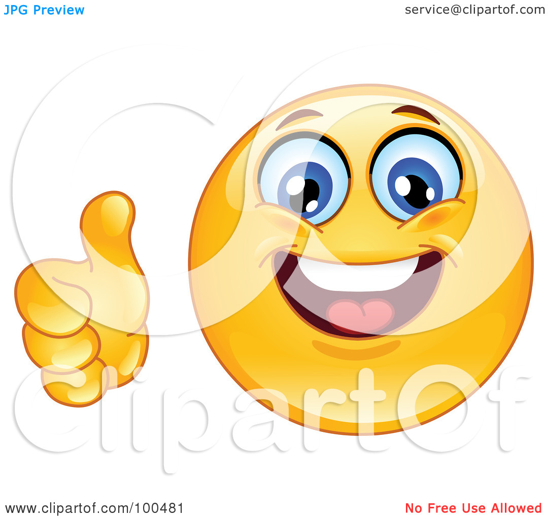 Face Holding A Thumb Up by 