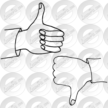 Thumbs Up Thumbs Down Outline