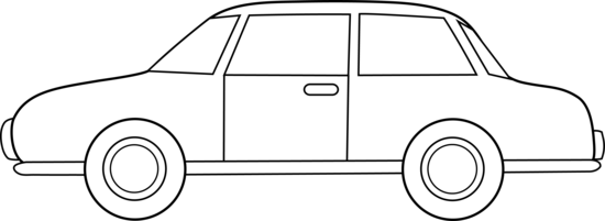 Colorable Car Line Art Free .