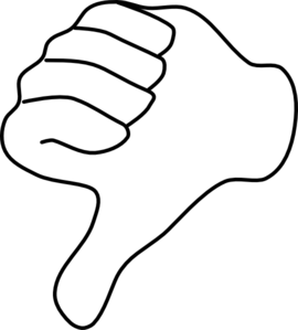 Thumbs Down Clip Art Vector 