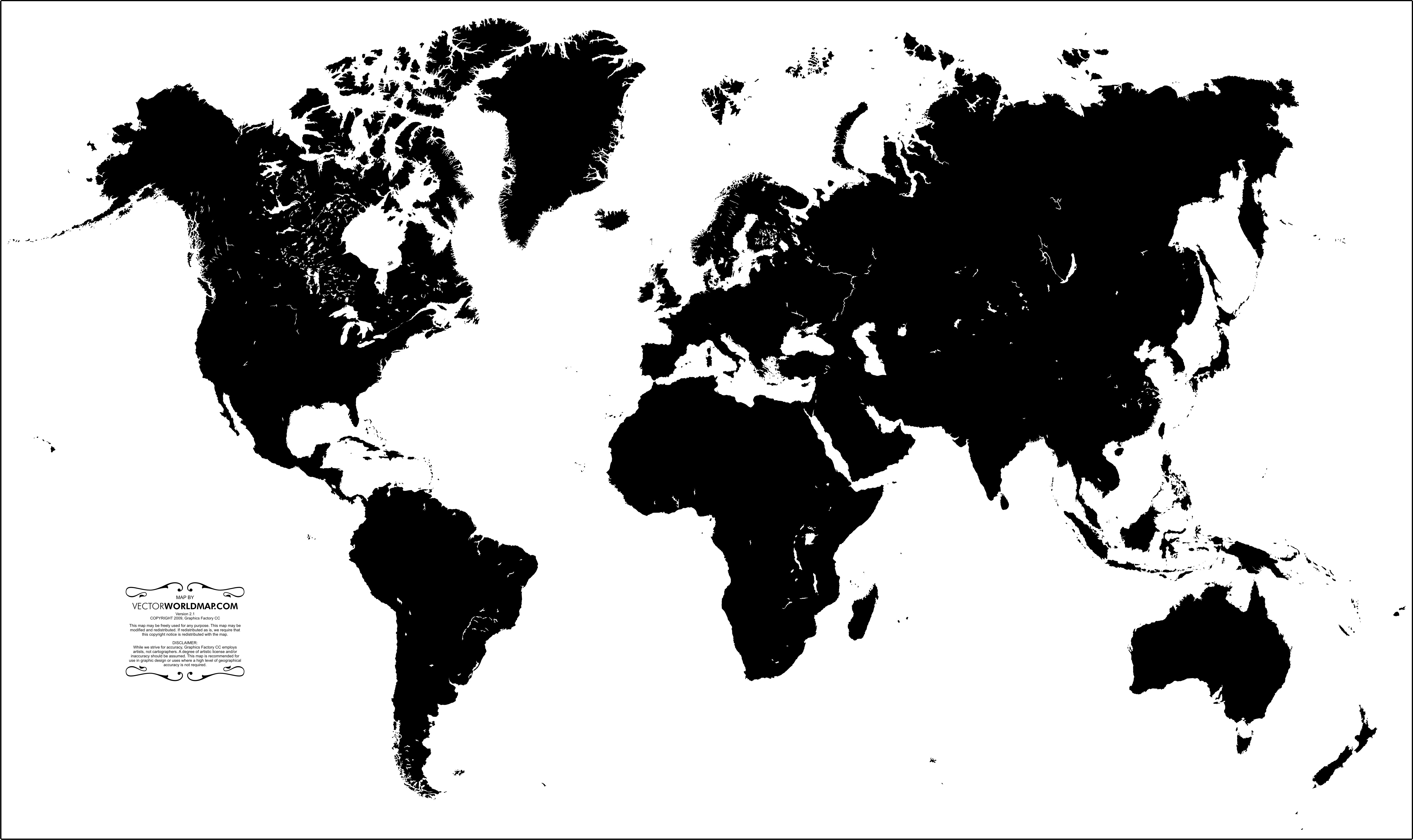 Blank Vector World Map