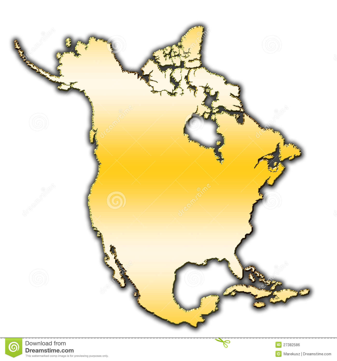 North America - Map - Outline ...