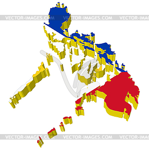 3d Map Of Philippines Vector ...