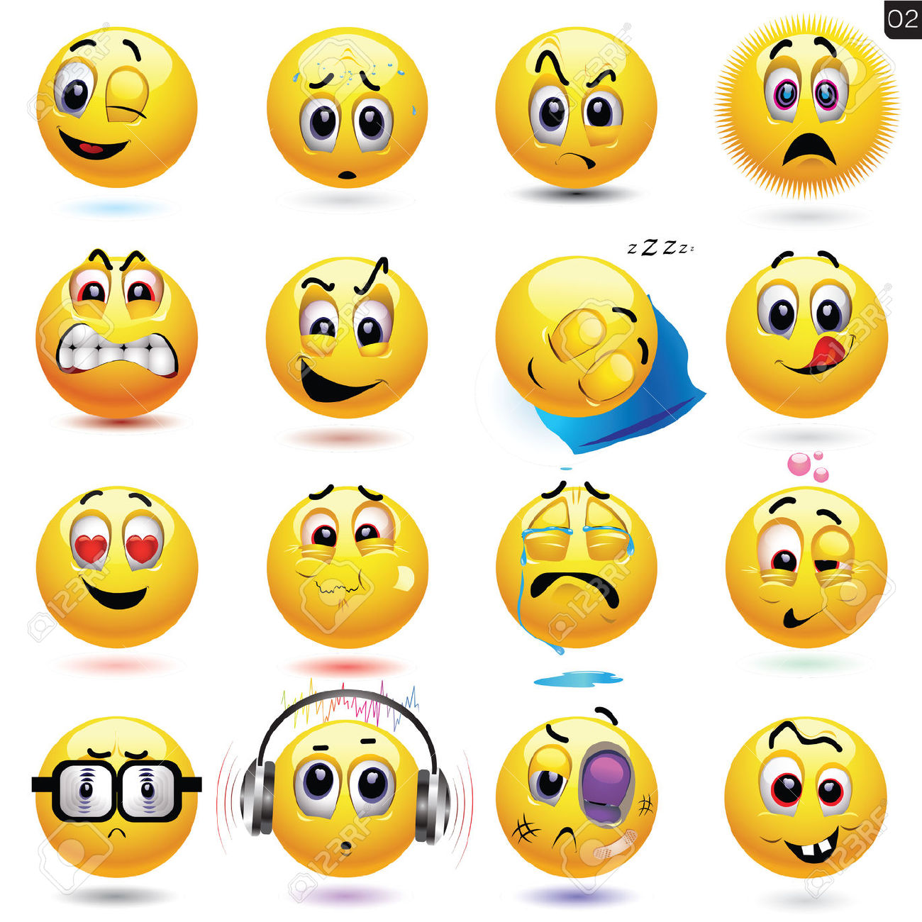 Vector - Vector set of smiley 