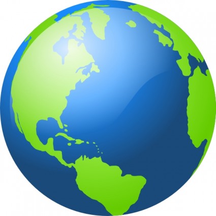 Globe earth clipart black and ...