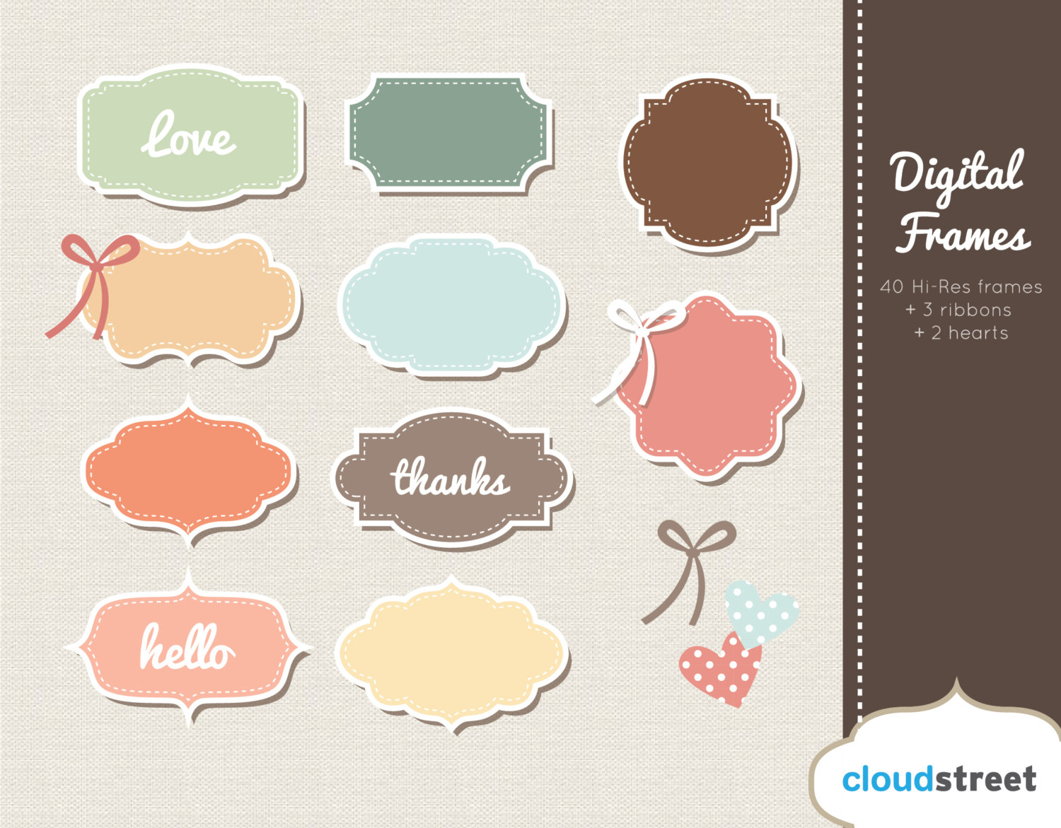 Cute Digital Frames Clip Art . ...
