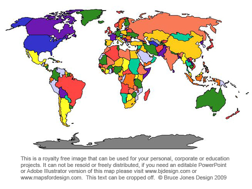 World Robinson Projection Map ...