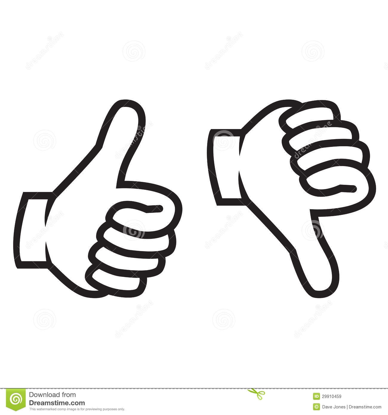 Thumbs Up Thumbs Down Clipart 