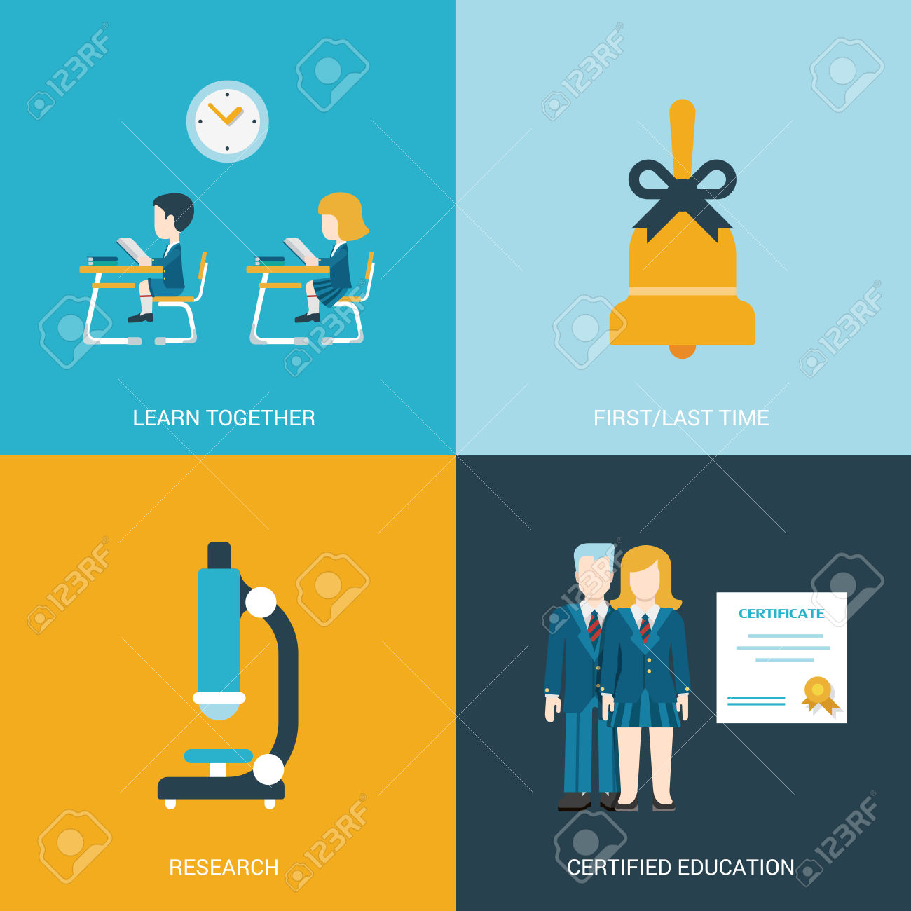 classroom training: Flat style ...