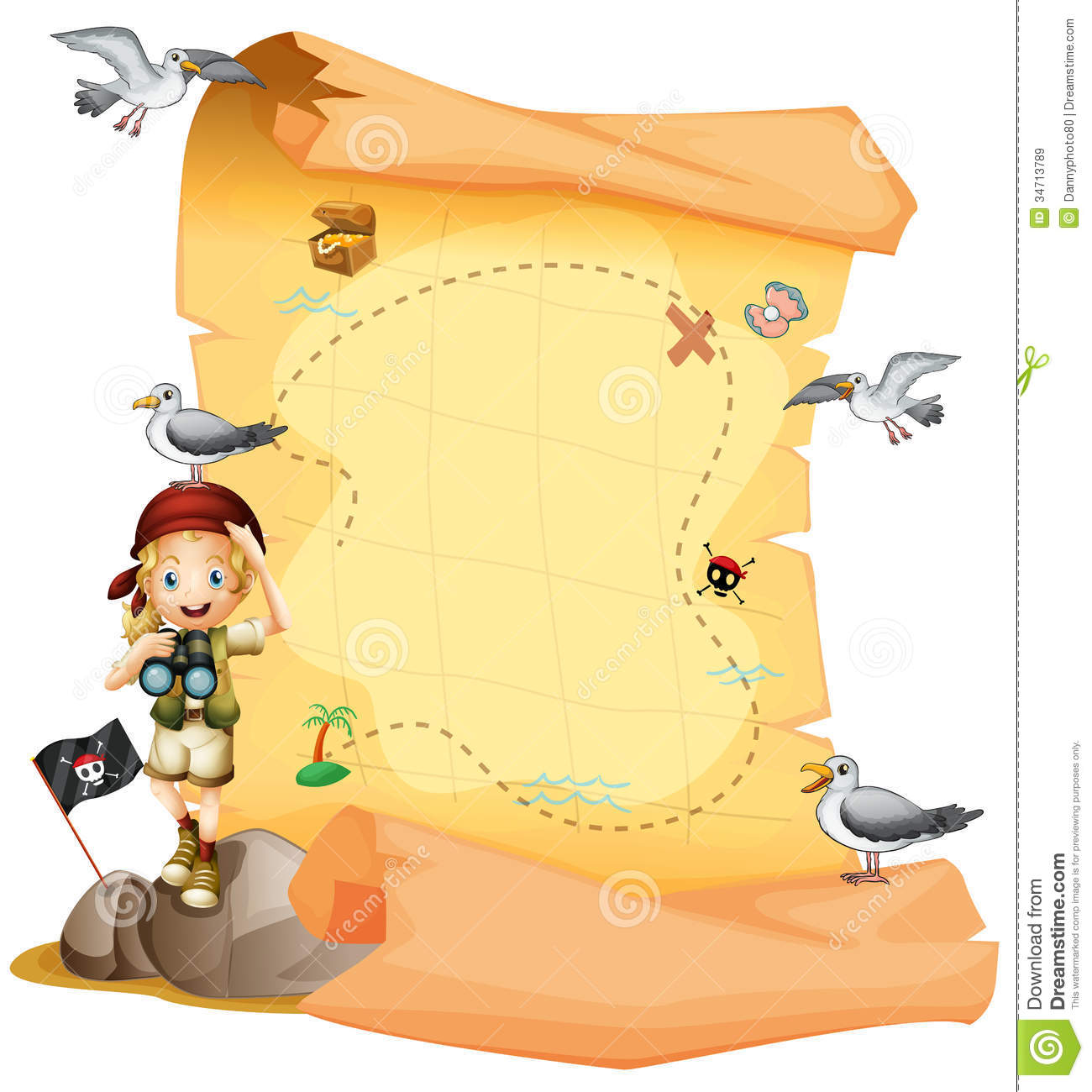 A treasure map and a young ...